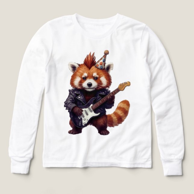 Sudadera de cumpleaños de Panda Rojo (Diseño frontal)