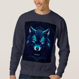 sudadera de diseño de lobo