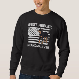 Sudadera De Dog Bandera Americana Heeler Abuela Australiana
