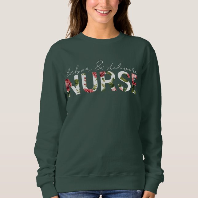 Sudadera de enfermera de parto y de trabajo, camis (Anverso)
