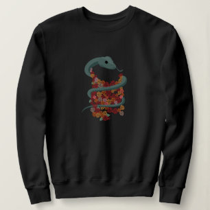 Sudadera de ensueño de serpiente floral