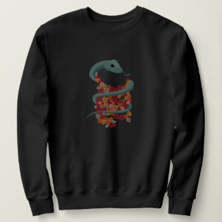 Sudadera de ensueño de serpiente floral