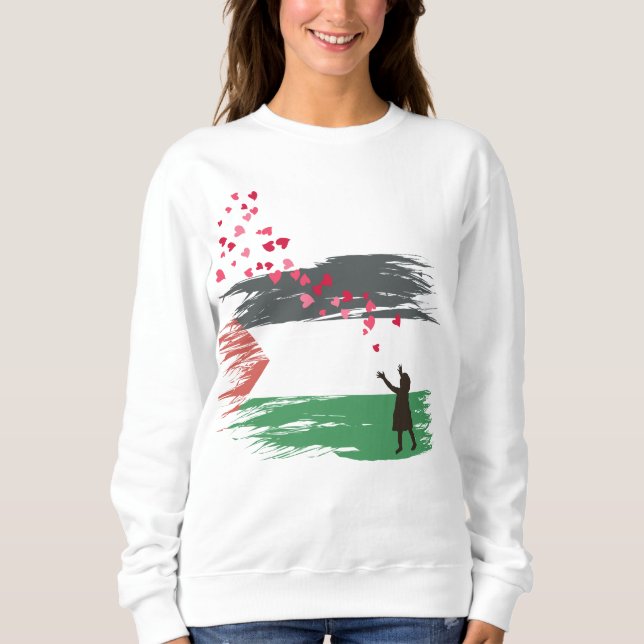 Sudadera de esperanza y amor de mujeres palestinas (Anverso)