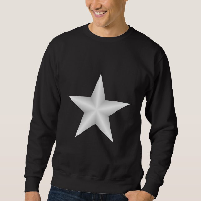 Sudadera de estrella blanca y negra del hombre (Anverso)