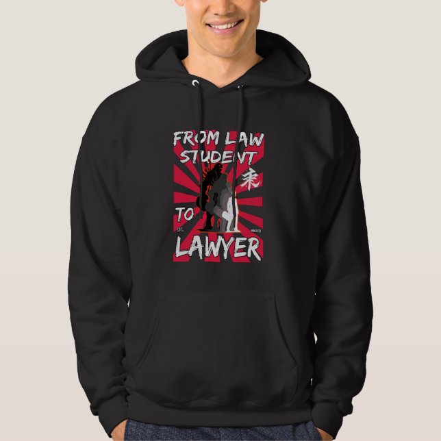 Sudadera De estudiante de derecho a abogado, diseño diverti (Anverso)