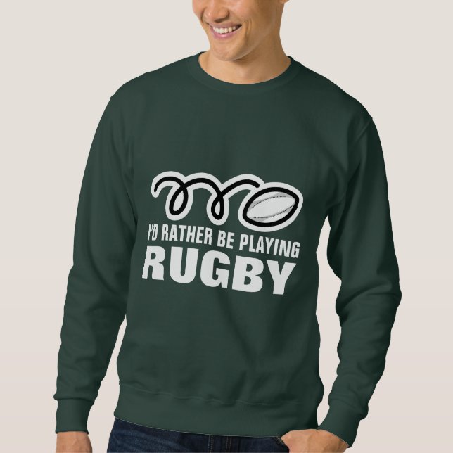 Sudadera de fanático de rugby con lema de cita div (Anverso)