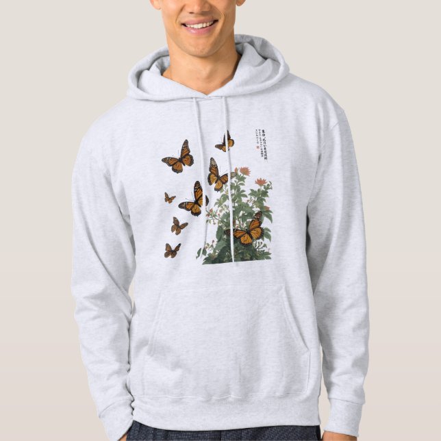 Sudadera 🌹 de flores de mariposa (Anverso)