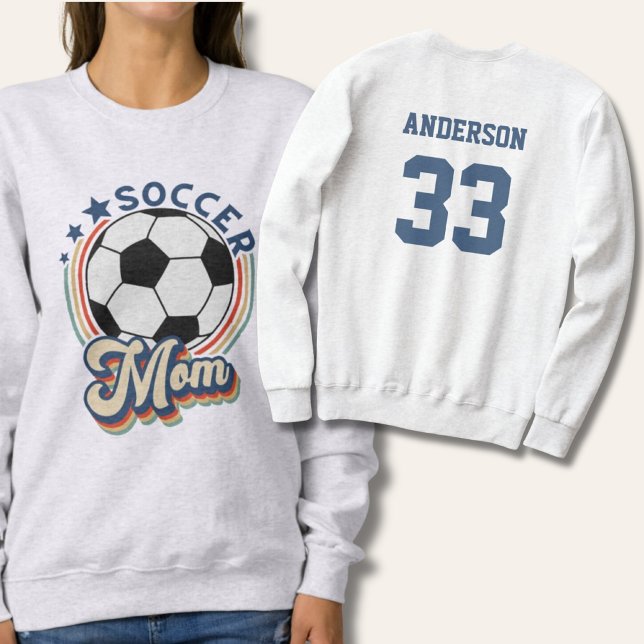 Sudadera de Fútbol personalizada Retro Soccer Mom (Vintage Soccer mom Sweater)
