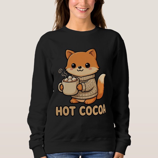 Sudadera de gato con cacao caliente (Anverso)