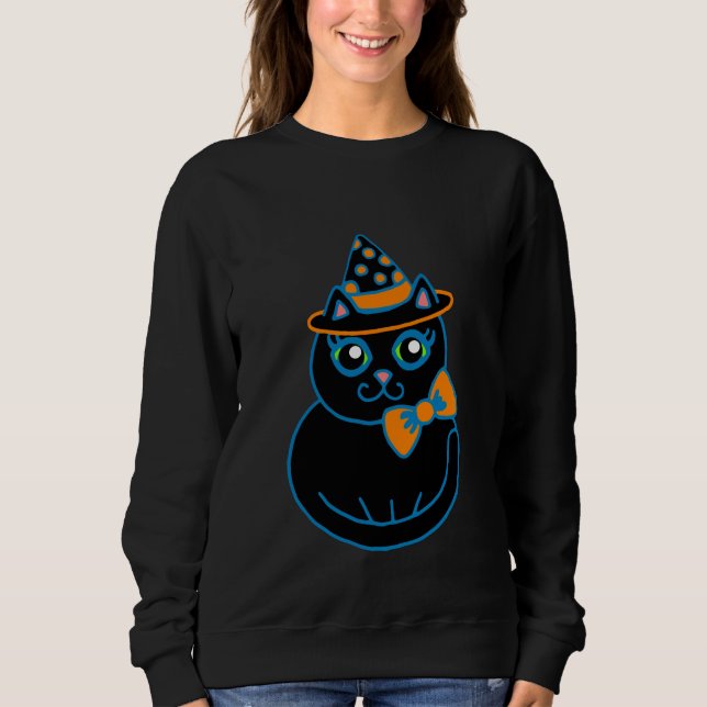 Sudadera de gato de Halloween  (Anverso)