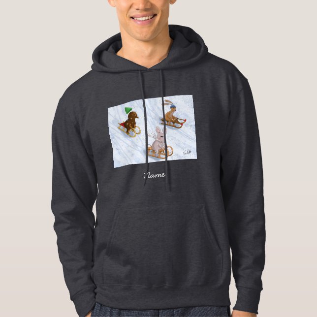 Sudadera DE/GB Winterhoodie rodeln/Winter hoodie sledding (Anverso)