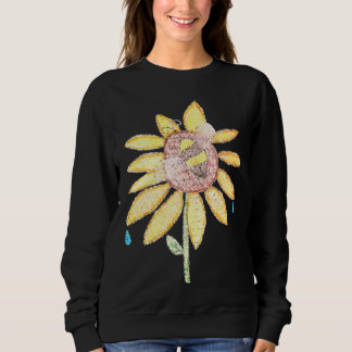 sudadera de girasol de vidrio manchado