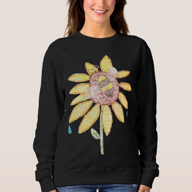 sudadera de girasol de vidrio manchado (Anverso)