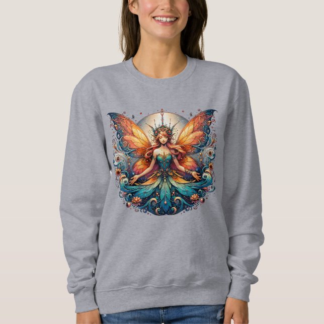 Sudadera de hadas, Jumper de cuello de cremallera  (Anverso)