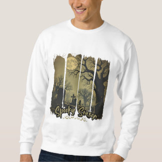Sudadera de Halloween con Luna y Tumba