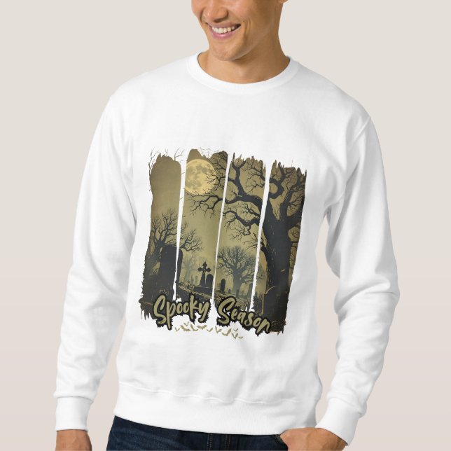 Sudadera de Halloween con Luna y Tumba (Anverso)