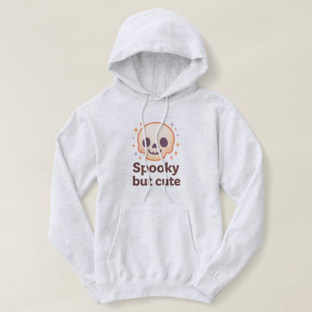 Sudadera de Halloween espeluznante pero linda (Diseño del anverso)