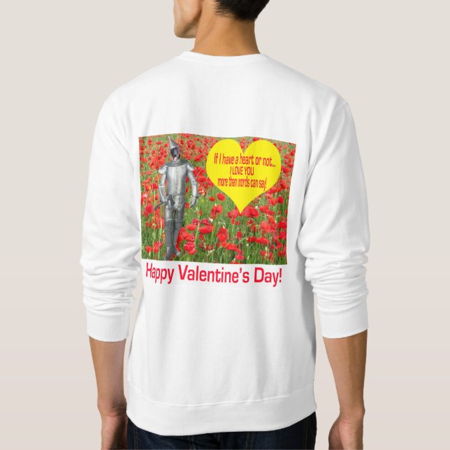 sudadera de hombre. Feliz día de San Valentín. neg (Reverso)