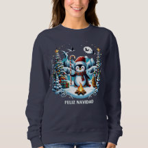 Sudadera de invierno de pingüino lindo