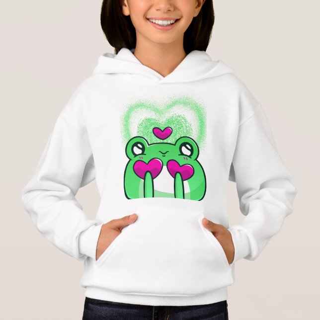 Sudadera de kawaii de rana (Anverso)