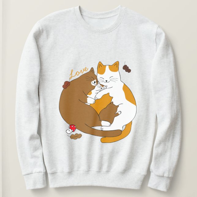 Sudadera de la familia del gato (Anverso del diseño)