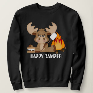 Sudadera de la manga de la ganta del camper feliz