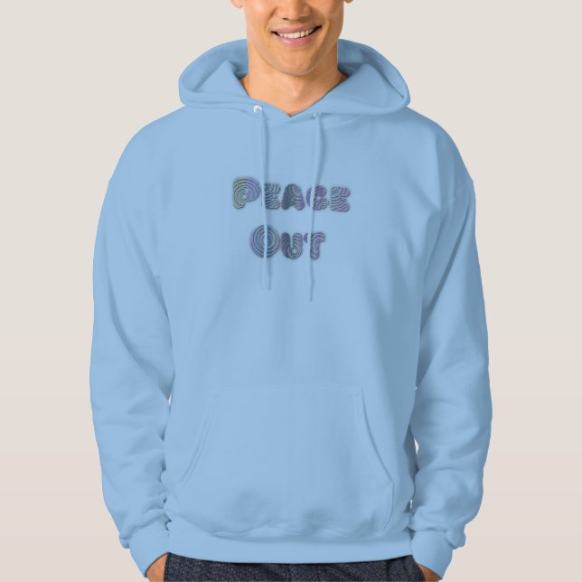 Sudadera De la paz letras espirales hacia fuera (Anverso)