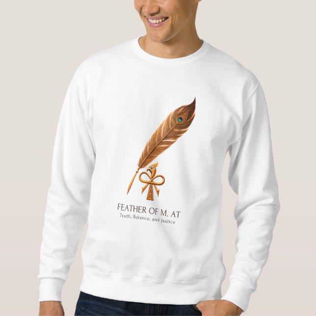 Sudadera de la pluma de Ma’at – Egipcio antiguo (Anverso)