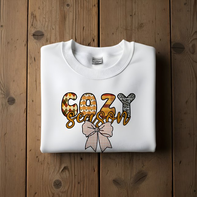 Sudadera de la temporada acogedora con lazo de cua (Subido por el creador)
