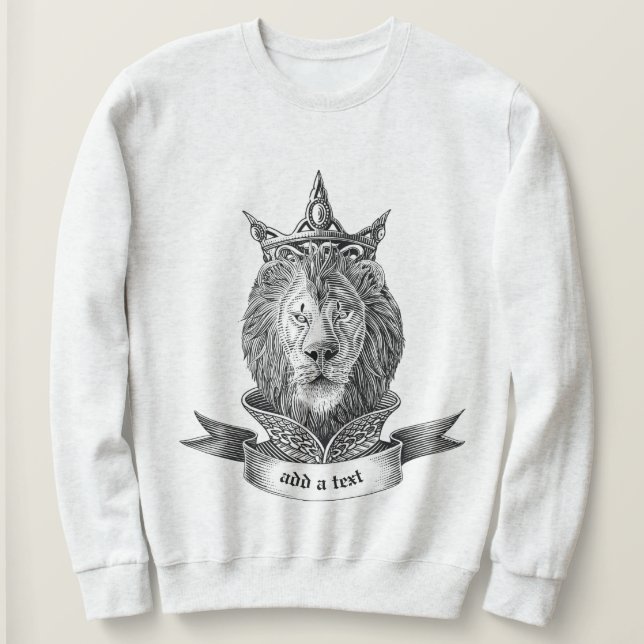 Sudadera de León Real coronada (Anverso del diseño)