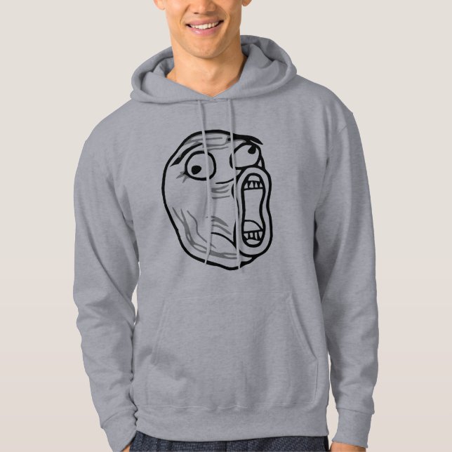 Sudadera De LOL de la risa cara ruidosa Meme de la rabia (Anverso)