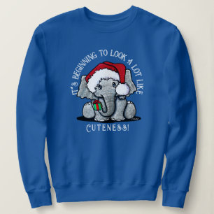 Sudadera de los Navidades de elefantes de KiniArt