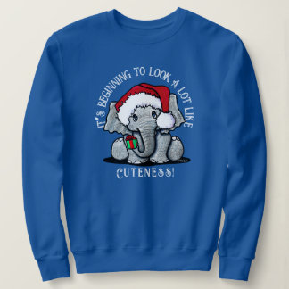 Sudadera de los Navidades de elefantes de KiniArt