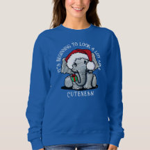 Sudadera de los Navidades de elefantes de KiniArt