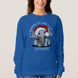 Sudadera de los Navidades de elefantes de KiniArt