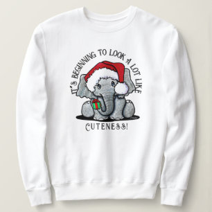 Sudadera de los Navidades de elefantes de KiniArt
