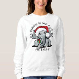 Sudadera de los Navidades de elefantes de KiniArt