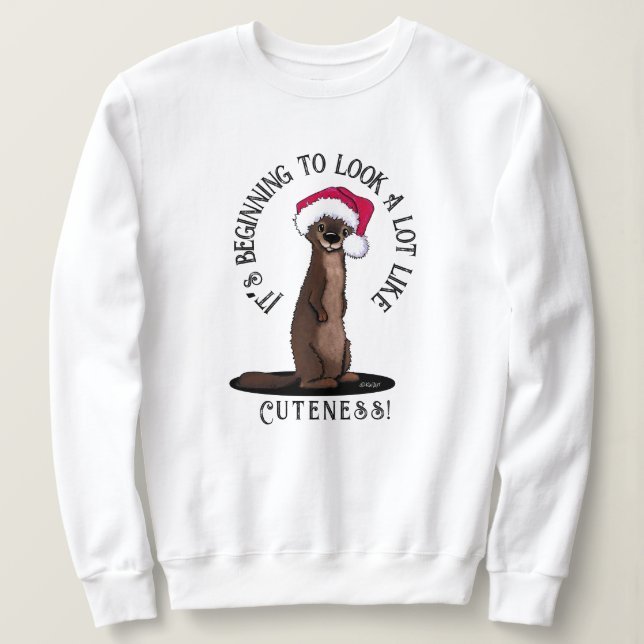 Sudadera de los Navidades de KiniArt Otter (Anverso del diseño)