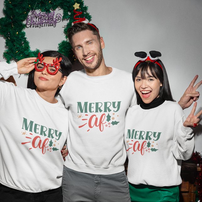 Sudadera de los navidades de Merry af (Merry af christmas sweatshirt
)