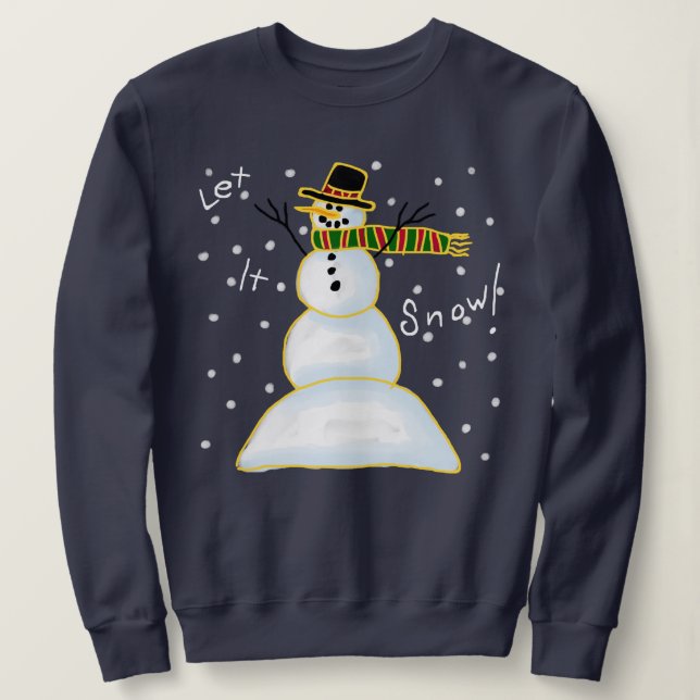 Sudadera de los Navidades del hombre de la nieve (Anverso del diseño)