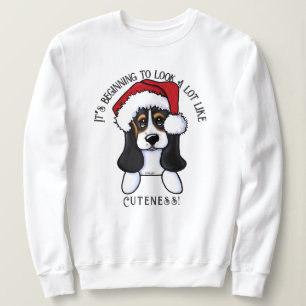 Sudadera de los Navidades del KiniArt Basset Hound