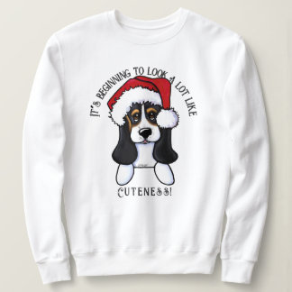 Sudadera de los Navidades del KiniArt Basset Hound