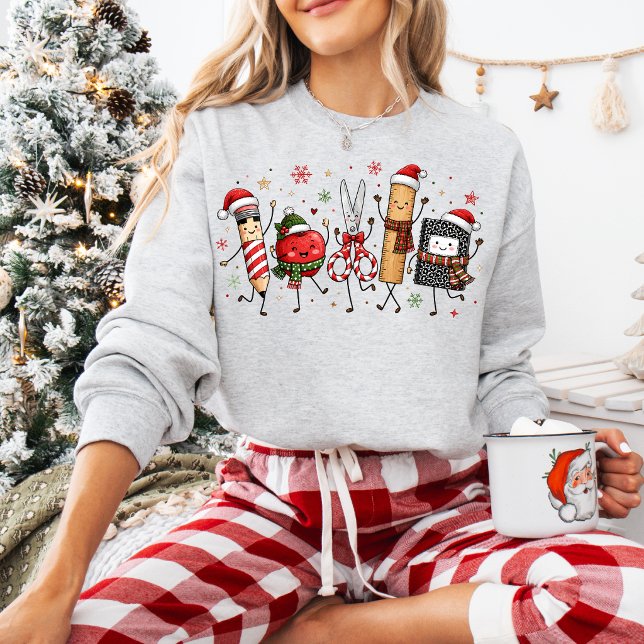 Sudadera de maestro de escuela de Navidad (Christmas School Teacher Sweatshirt)