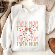 Sudadera de mamá gemela, camisa de arco de coqueta