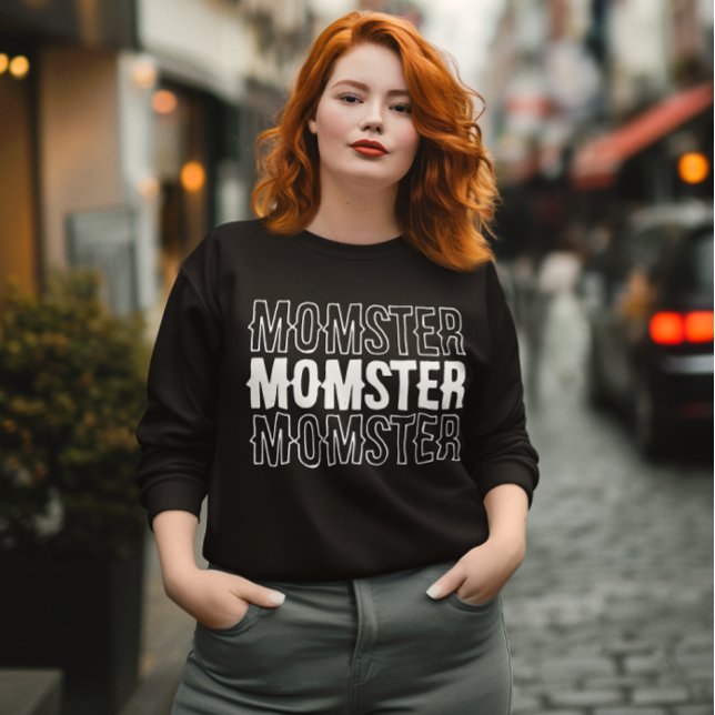 Sudadera de mami, camisa de Halloween, temporada d (Momster sweatshirt, Halloween shirt, Autumn vibes, Fall vibes, Ghost mom shirt, Halloween mom gift)