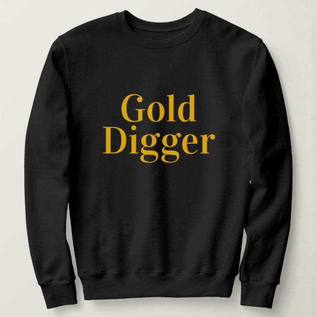 Sudadera de manga larga Gold Digger para mujeres (Anverso del diseño)