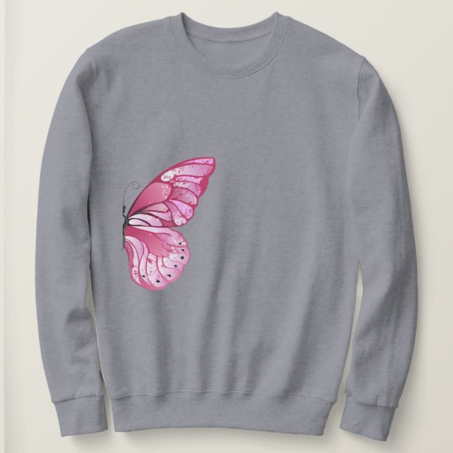 Sudadera de mariposa rosada - Gracia se reúne cómo (Anverso del diseño)