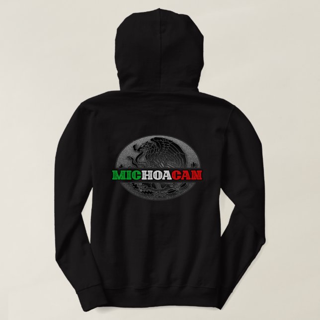 Sudadera de Michoacan México para mujeres (Reverso del diseño)