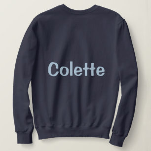 Sudadera de mujer azul marino con nombre personali