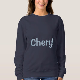Sudadera de mujer azul marino con nombre personali